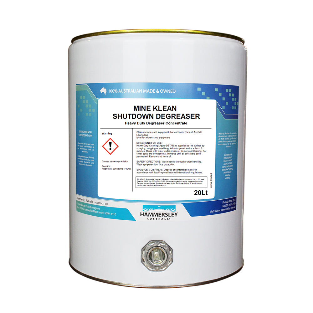 Mine Klean Shutdown Degreaser