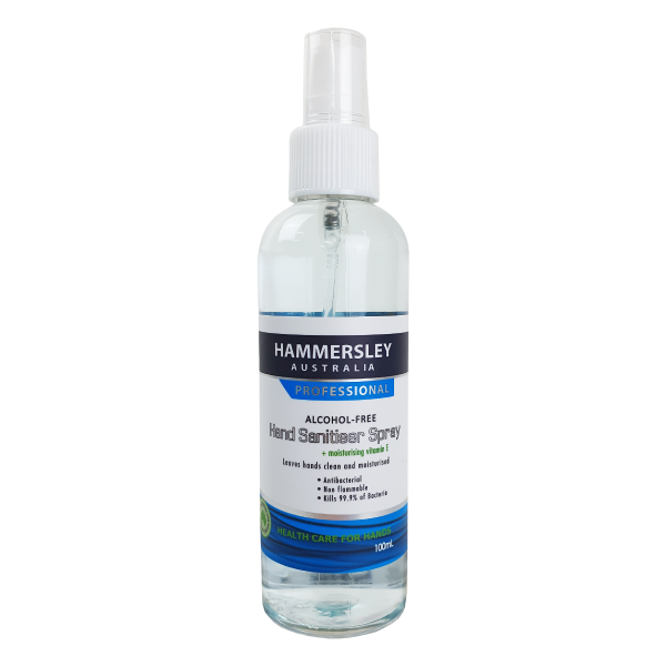 hammersley's alcohol-free hand sanitiser spray 100ml bottle