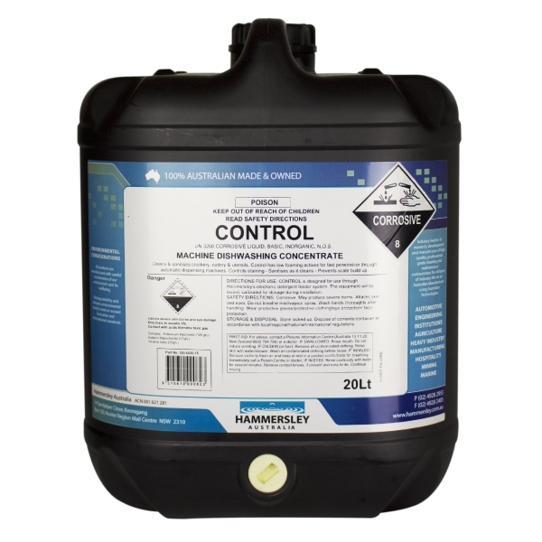 hammersley's contrl dishwashing machine concentrate 20lt bottle