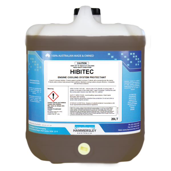 hammersley's hibitec scale & corrosion inhibitor 20lt bottle