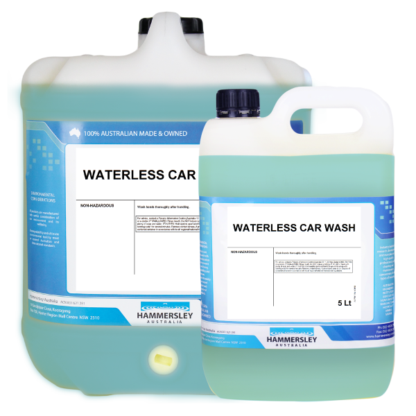 hammersley's waterless car wash 5lt and 20lt bottles